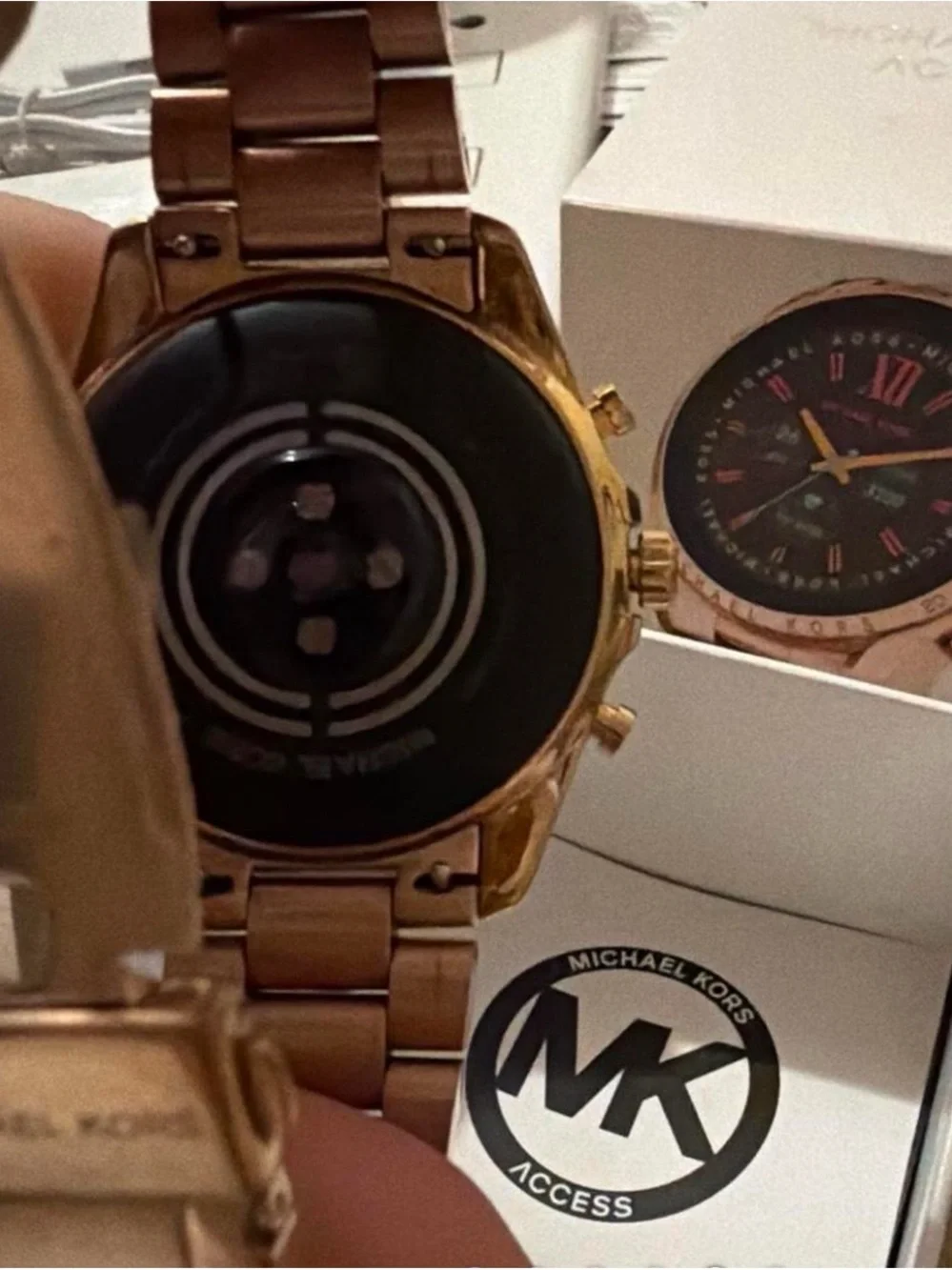 Gold Smartwatch with Touchscreen Display